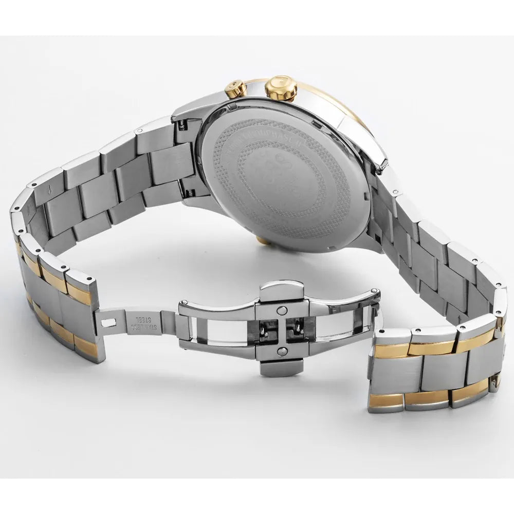 Roamer Superior Moonphase II 43 mm Men's Watch – Blue Dial, Stainless Steel Case & Bicolor Bracelet, Swiss Quartz Movement