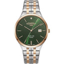 Roamer Slim-Line 40mm Men's Watch – Swiss Made, Green Dial, Rose Gold Hands, Stainless Steel Case, Water Resistance to 5 Bar