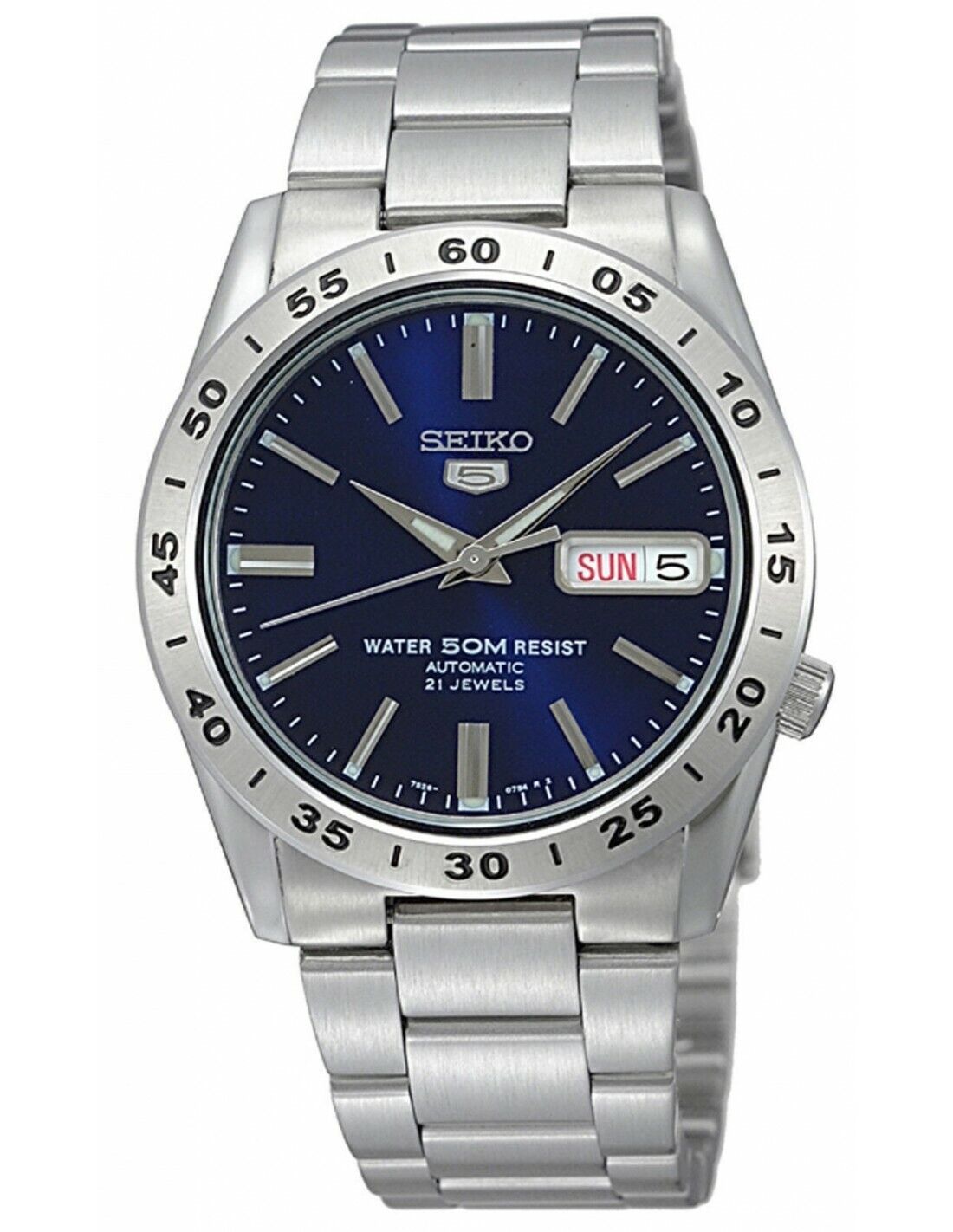 Seiko SNKD99K1 Stainless Steel Automatic Watch – Japanese Made 37mm, Hardlex Crystal, Day-Date Display, 50M Water Resistance