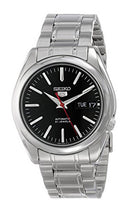 Seiko 5 SNKL45K1 – 38mm Automatic Watch, Black Dial, Stainless Steel Bracelet, Hardlex Crystal, Day-Date Display, 30M Water Resistance