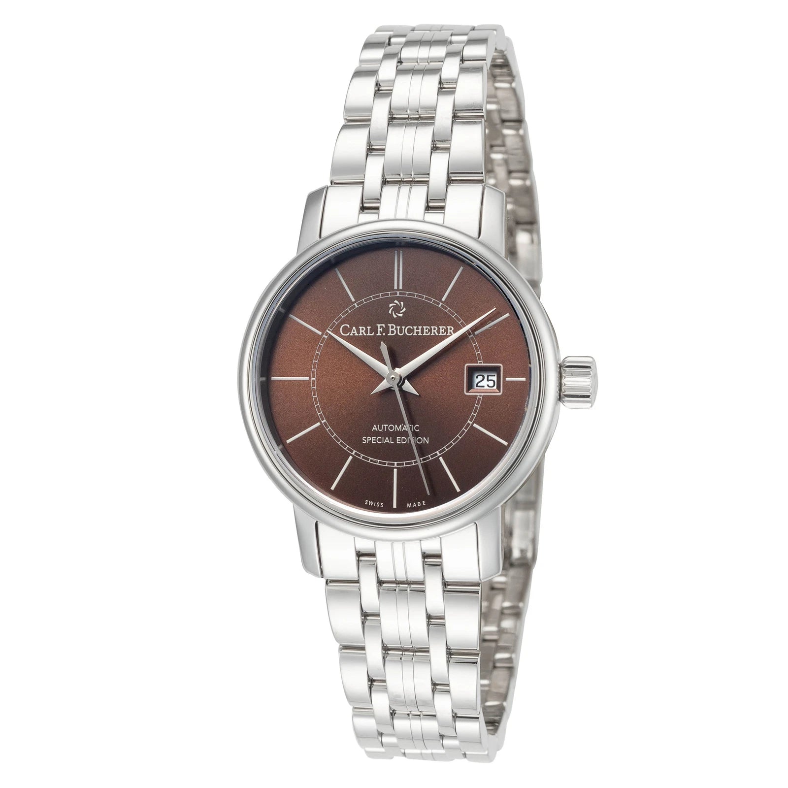 Carl F. Bucherer Adamavi Women's 28mm Automatic Watch 00.10319.08.93.21 – Swiss Made, Stainless Steel, 30m Water Resistance