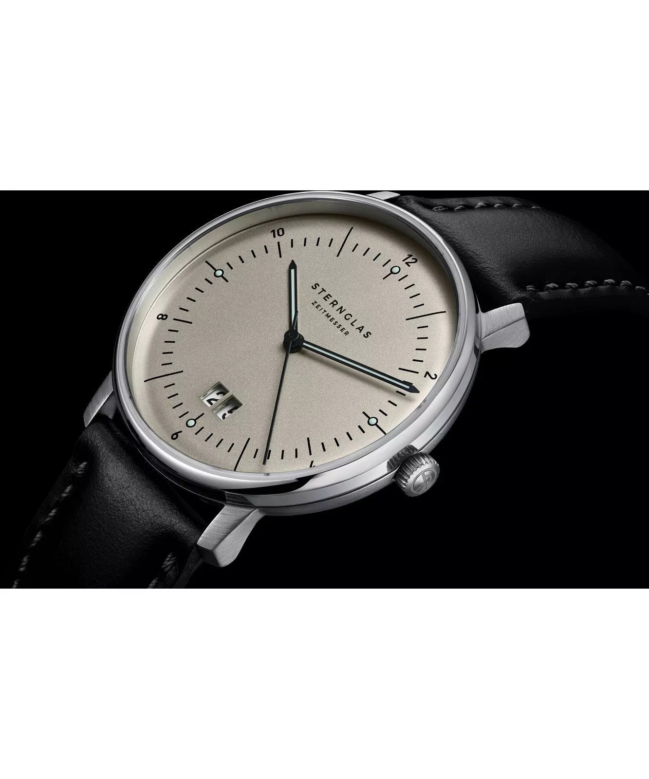 Sternglas Naos Big Date Alabaster Men's 38 mm Quartz Watch