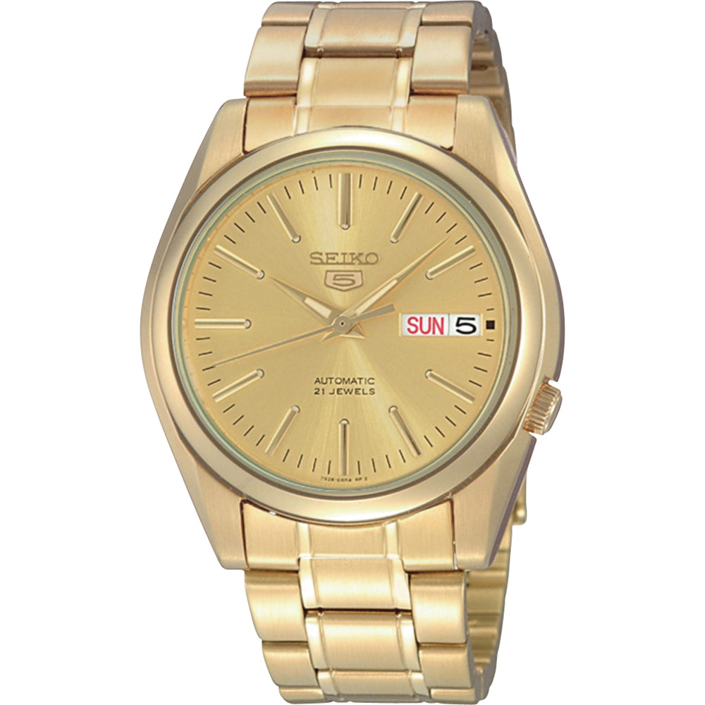 Seiko 5 Men’s Automatic Gold Plated Watch