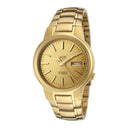 Seiko 5 Gold SNKA10K1 Automatic Men’s Watch – Japanese Made 38mm Stainless Steel, Hardlex Crystal, Day-Date Display, 30M Water Resistance