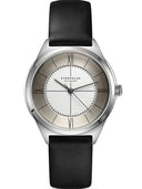 Sternglas Liah 33mm Watch S01-LI10-KL05, Silver Dial, Sapphire Crystal, Black Leather Strap, 5 ATM Water Resistant