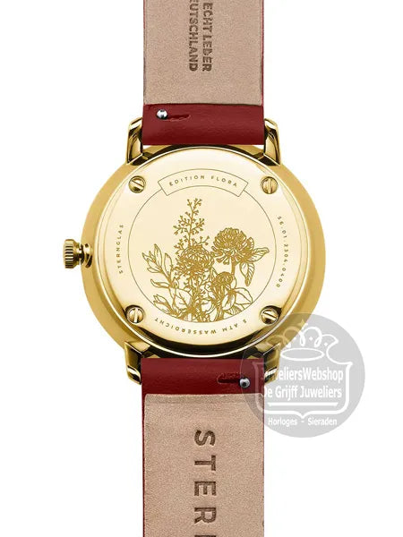 Sternglas NAOS XS Edition Flora 33mm Quartz Watch S01-NDF29-KL16, Hibiscus Dial, Sapphire Crystal, Klassik Hibiscus Leather Strap, 5 ATM Water Resistant