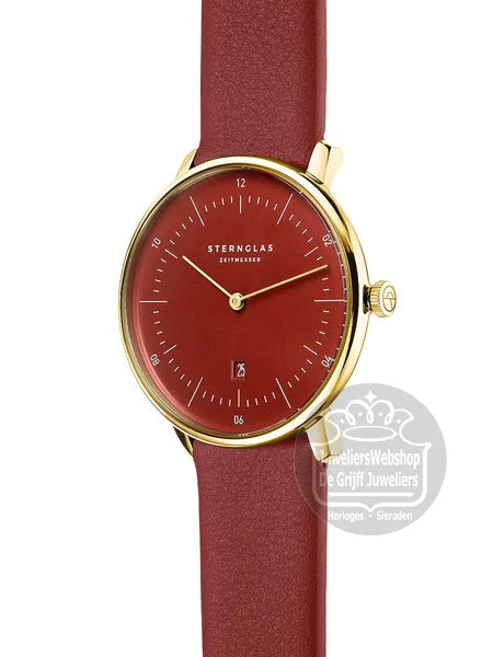 Sternglas NAOS XS Edition Flora 33mm Quartz Watch S01-NDF29-KL16, Hibiscus Dial, Sapphire Crystal, Klassik Hibiscus Leather Strap, 5 ATM Water Resistant