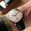 Sternglas NAOS AUTOMATIK Pro Oxford 38mm Automatic Watch S02-NAO26-MO01, Silver Dial, Sapphire Crystal, Modena Black Leather Strap, 5 ATM Water Resistant