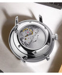 Sternglas NAOS XL 42mm Automatic Watch S02-NX01-PR07, White Dial, Sapphire Crystal, Premium Black Leather Strap, 5 ATM Water Resistant