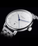 Sternglas NAOS XL 42mm Automatic Watch S02-NX01-ME13, White Dial, Sapphire Crystal, Stainless Steel Link Bracelet, 5 ATM Water Resistant