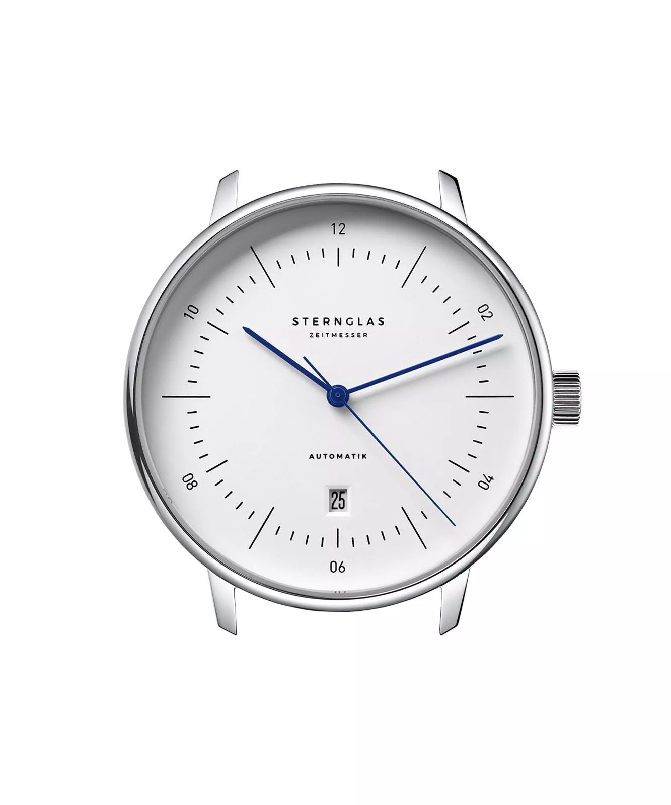 Sternglas NAOS XL 42mm Automatic Watch S02-NX01-ME13, White Dial, Sapphire Crystal, Stainless Steel Link Bracelet, 5 ATM Water Resistant