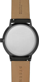 Sternglas MODESTO 40mm Quartz Watch S01-MO05-PR15, Black Dial, Sapphire Crystal, Premium Black Leather Strap, 3 ATM Water Resistant