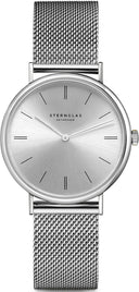 Sternglas Sinja 32mm Quartz Watch S01-SJ10-MI01, Silver Dial, Sapphire Crystal, Silver Milanese Strap, 5 ATM Water Resistant