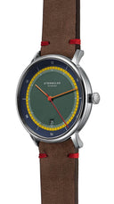 Sternglas Naos Automatic Argo Limited Edition 38mm Watch S02-NAA08-EB03, Green Dial, Sapphire Crystal, Leather Strap, 5 ATM Water Resistant