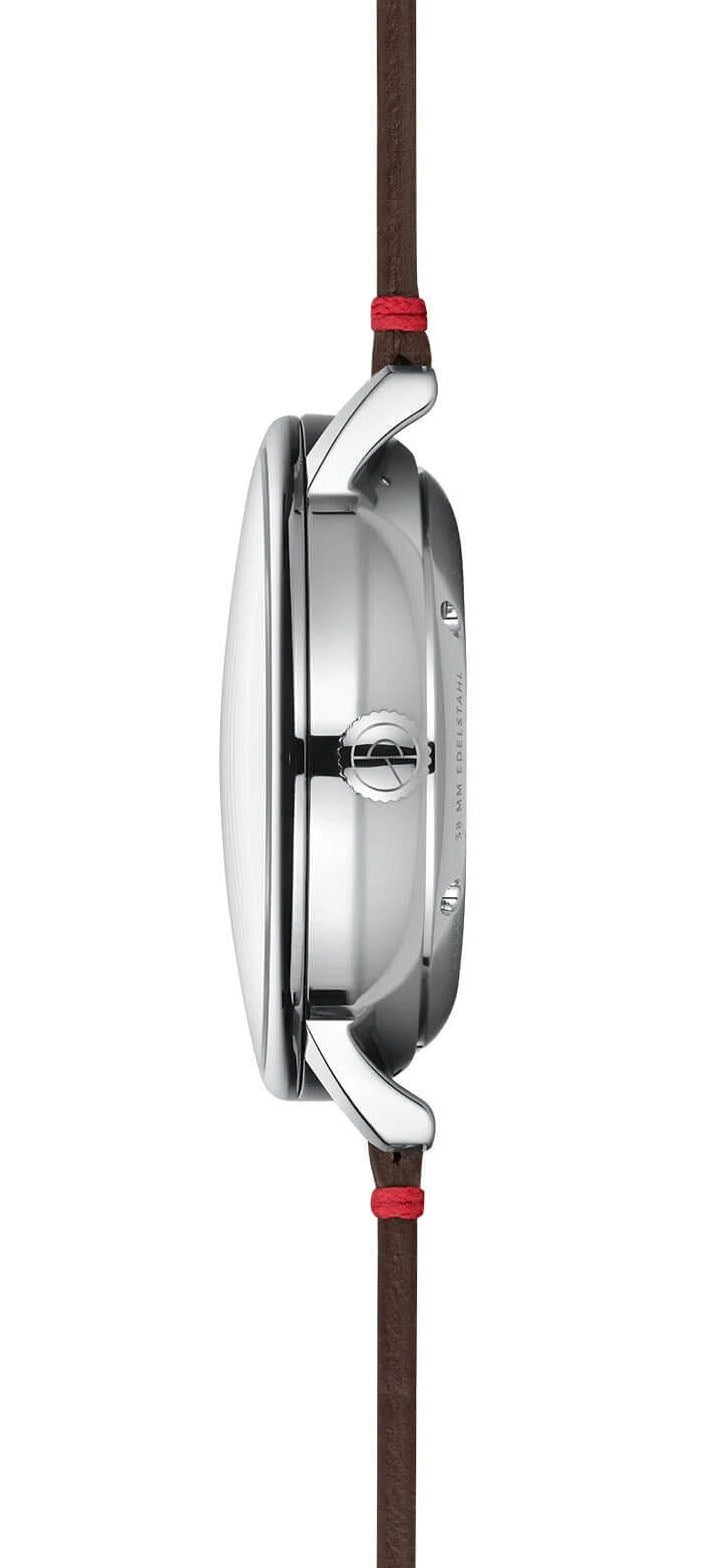 Sternglas Naos Automatic Argo Limited Edition 38mm Watch S02-NAA08-EB03, Green Dial, Sapphire Crystal, Leather Strap, 5 ATM Water Resistant