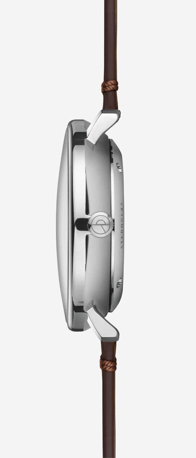 Sternglas HAMBURG AUTOMATIK Edition Argo 42mm Watch S02-HHA08-VI11, Green Dial, Sapphire Crystal, Vintage Mocha Leather Strap, 5 ATM Water Resistant