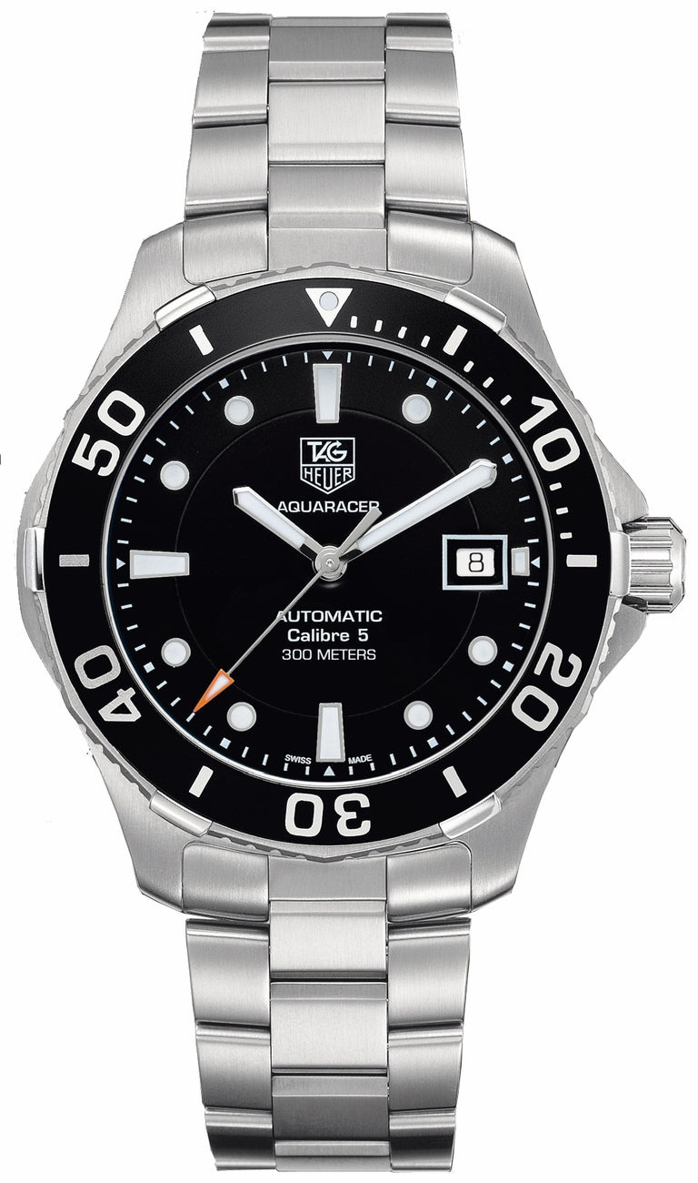 TAG Heuer Men's Aquaracer Calibre 5 Stainless Steel Black Dial Watch WAN2110.BA0822