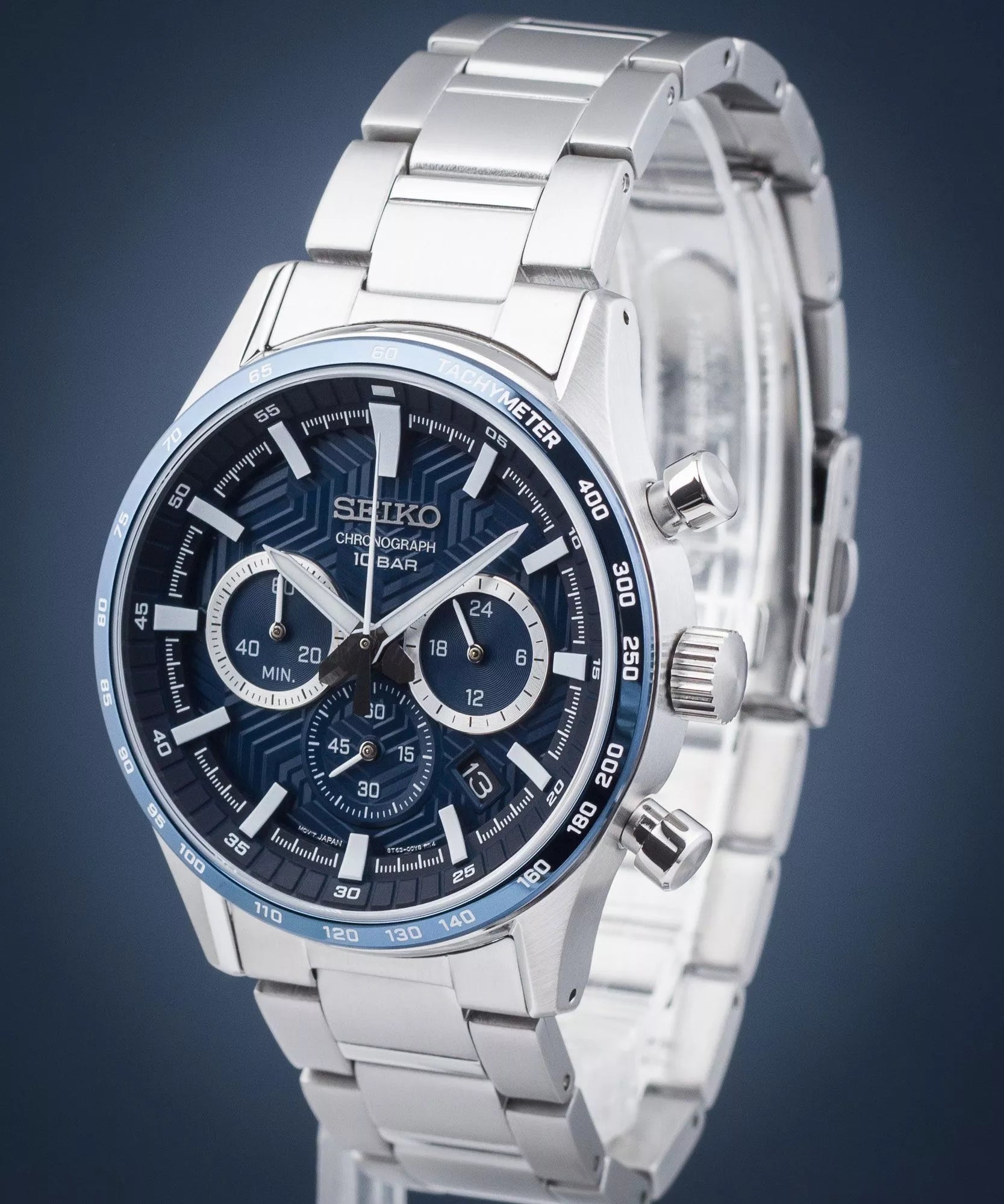 Seiko Chronograph SSB445P1 43mm Quartz Mens Watch