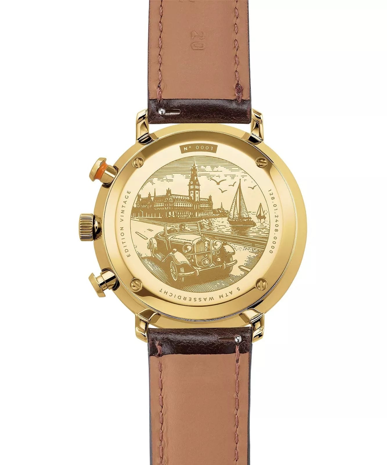 Sternglas Hamburg Ed Vintage Men's 42 mm Quartz Watch