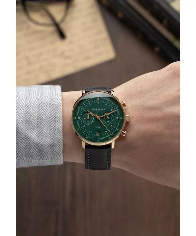 Sternglas Hamburg Ed Vintage Men's 42 mm Quartz Watch