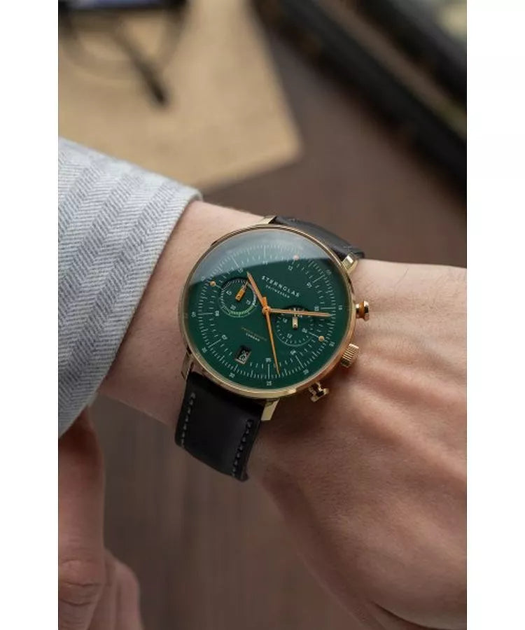 Sternglas Hamburg Ed Vintage Men's 42 mm Quartz Watch