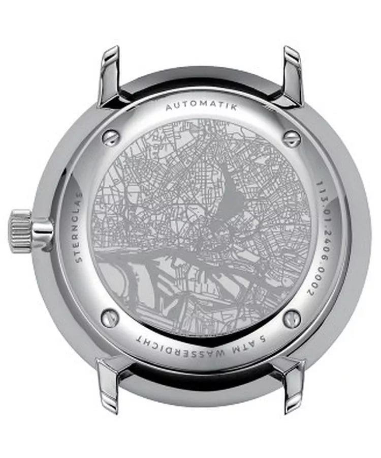 Sternglas HAMBURG 42mm Automatic Watch S02-HH39-FI01, Graphite Grey Dial, Sapphire Crystal, Field Signal Yellow Nylon Strap, 5 ATM Water Resistant