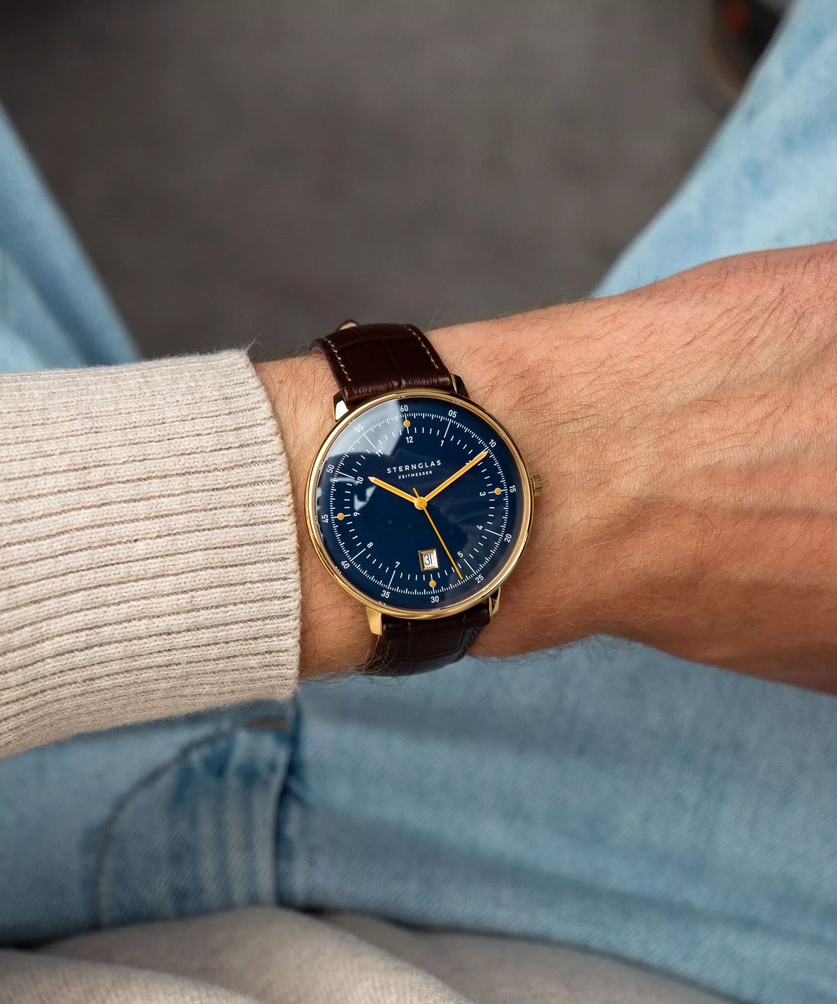 Sternglas Hamburg Men's 42 mm Quartz Watch