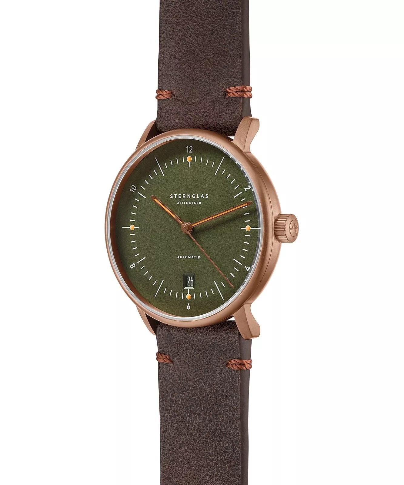 Sternglas Naos Automatik 38mm – Dark Green Bronze S02-NA35-VI17