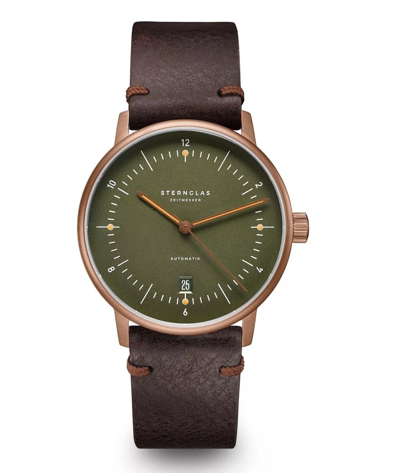 Sternglas Naos Automatik 38mm – Dark Green Bronze S02-NA35-VI17