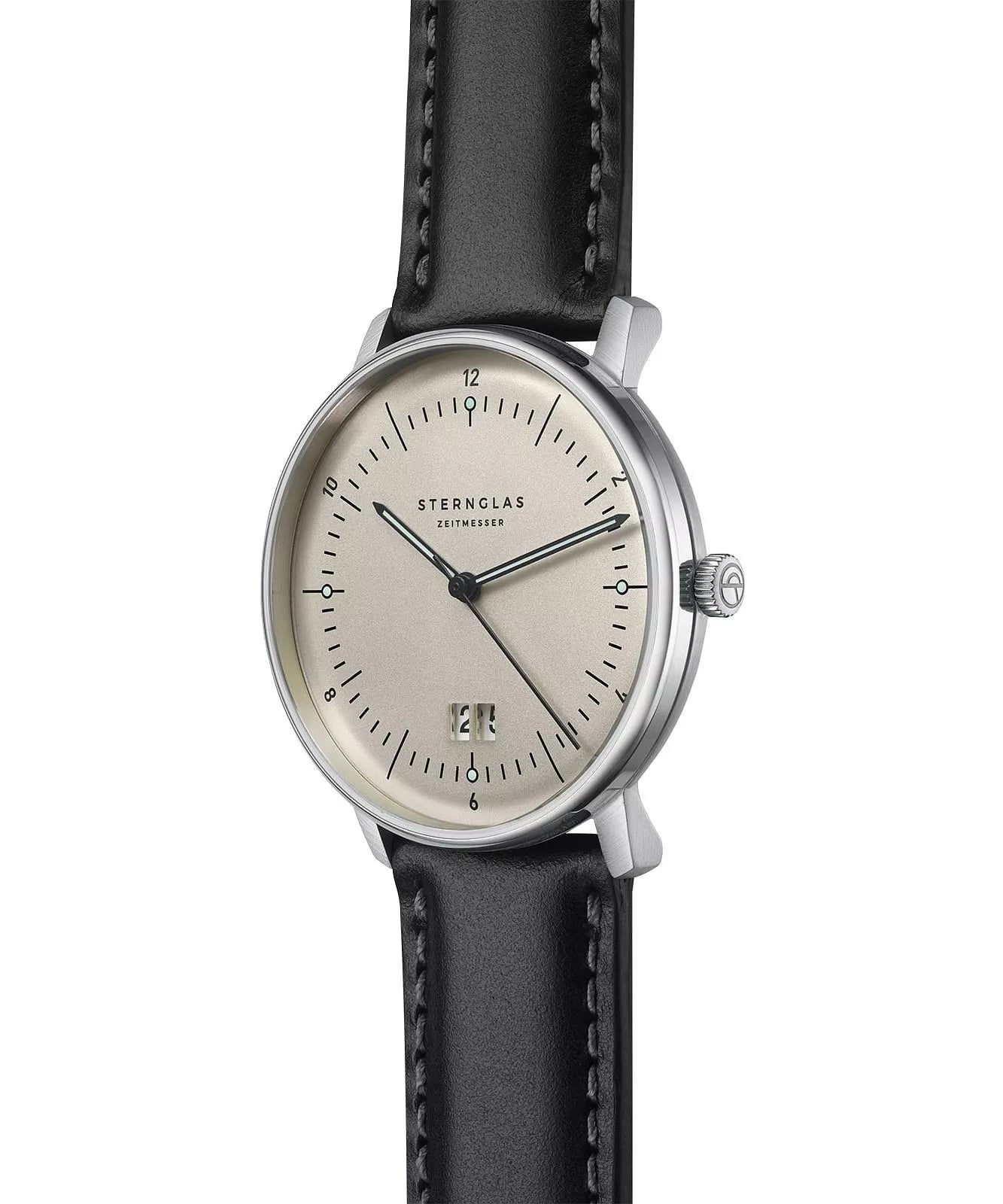 Sternglas Naos Big Date Alabaster Men's 38 mm Quartz Watch