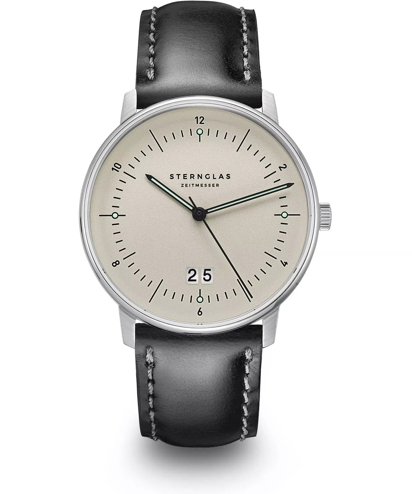 Sternglas Naos Big Date Alabaster Men's 38 mm Quartz Watch