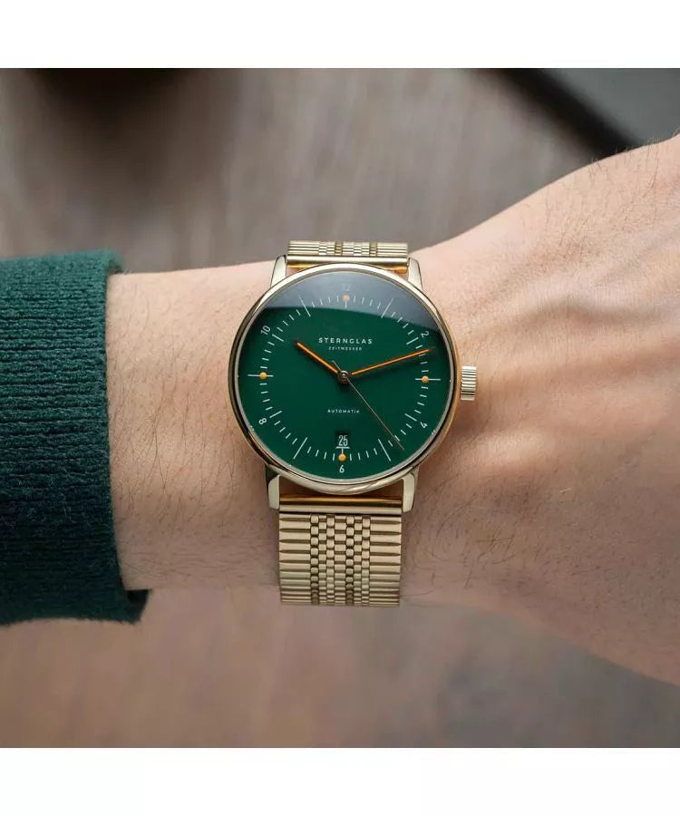 Sternglas Naos Automatik – Dark Green / Gold – S02-NA22-ME09
