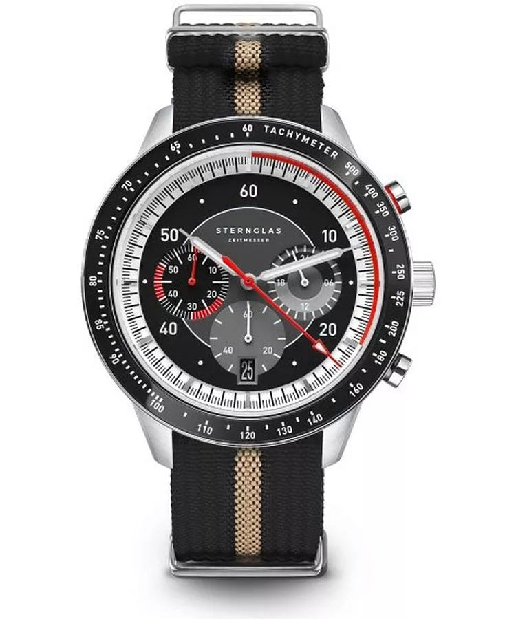 Sternglas Tachymeter 2.0 – Black / Field Nylon – S01-TM03-FI09