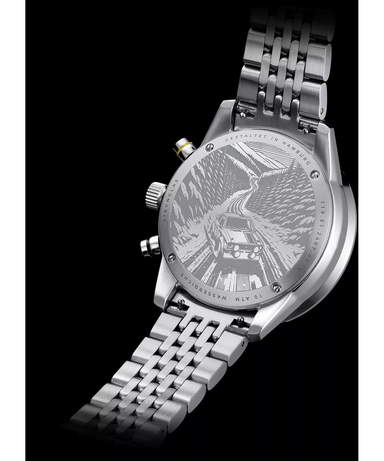 Sternglas Tachymeter 2.0 Men's 44 mm Quartz Watch