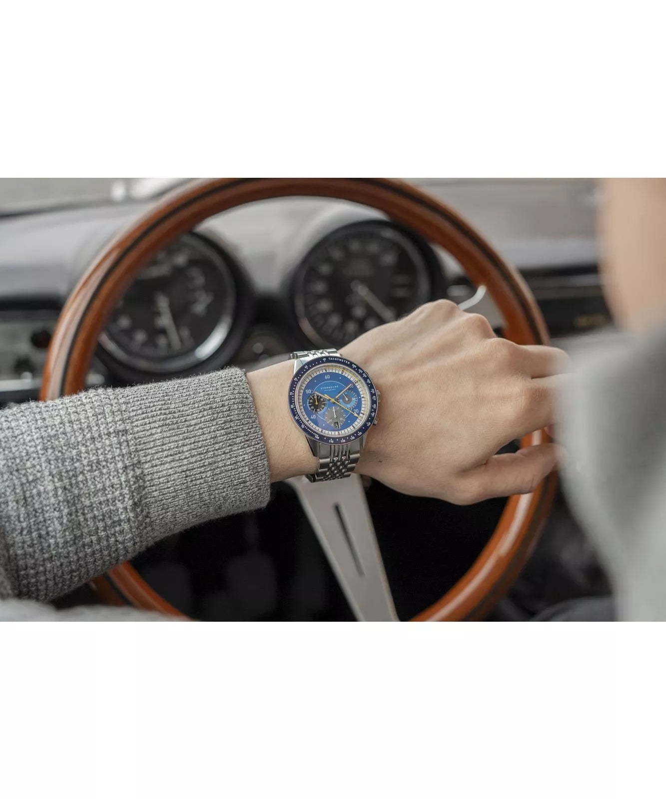 Sternglas Tachymeter 2.0 Men's 44 mm Quartz Watch