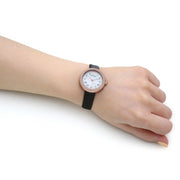 Emporio Armani Ladies Black Leather Watch -AR11356