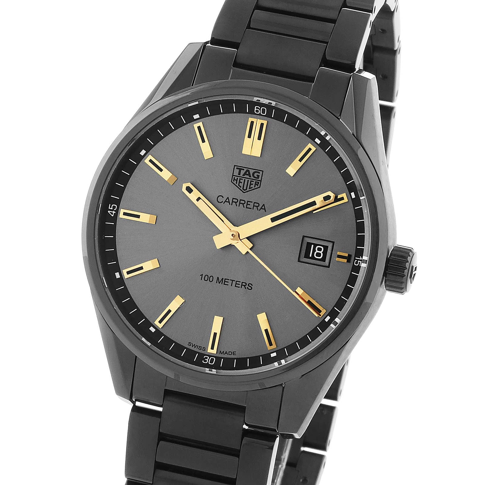 Tag Heuer Carrera Black PVD Black Dial 39 mm Watch WAR1113.BA0602