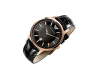 Emporio Armani Couple Black Woman's Leather watch  -AR9022