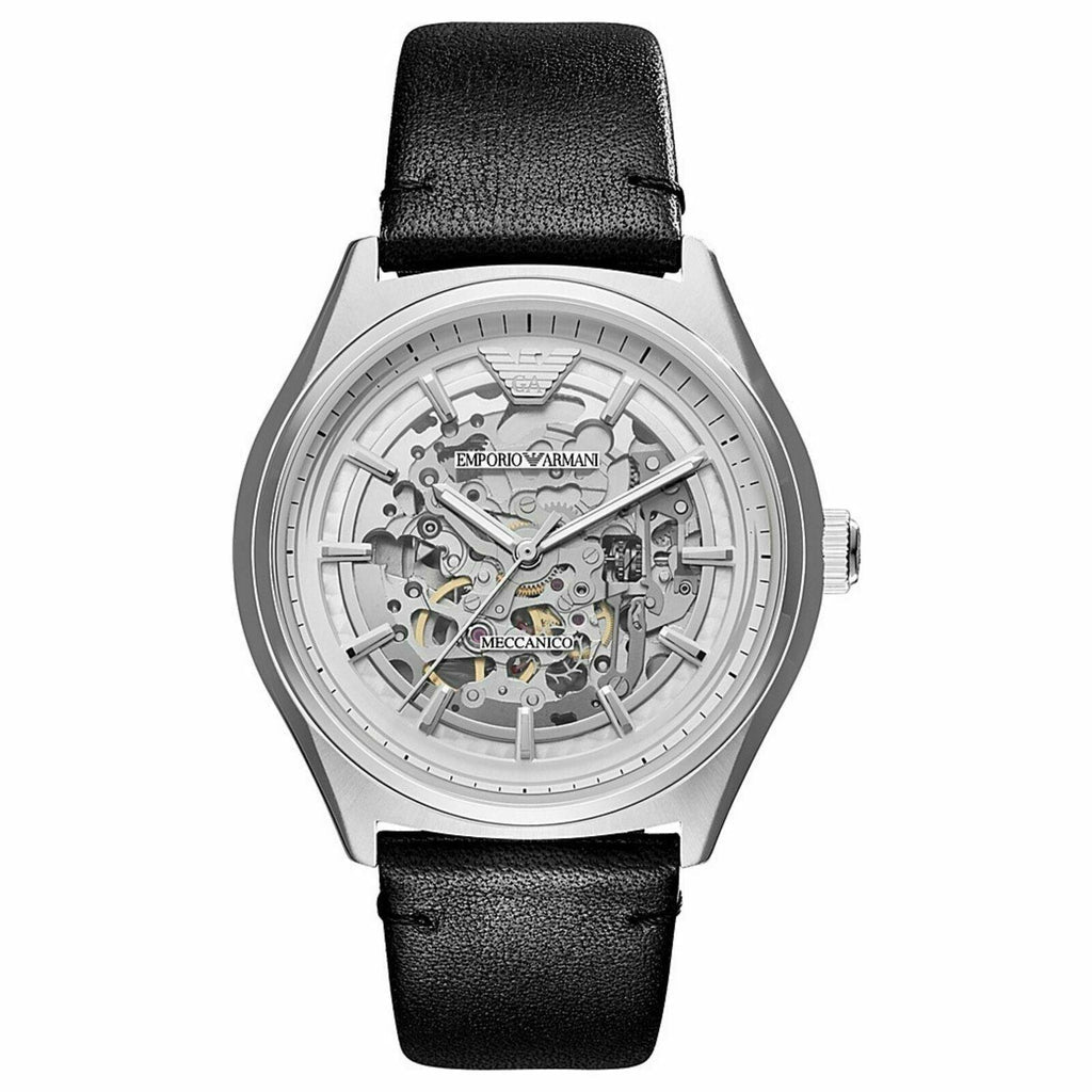 Emporio Armani Meccanico Automatic Silver Dial Men's Watch -AR60003