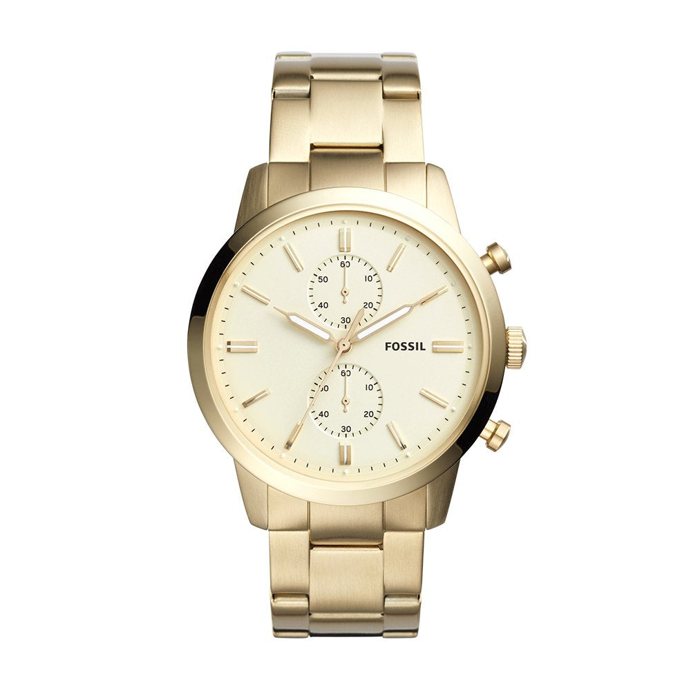 FOSSIL Townsman Chronograph Cream Dial Men's Watch FS5348