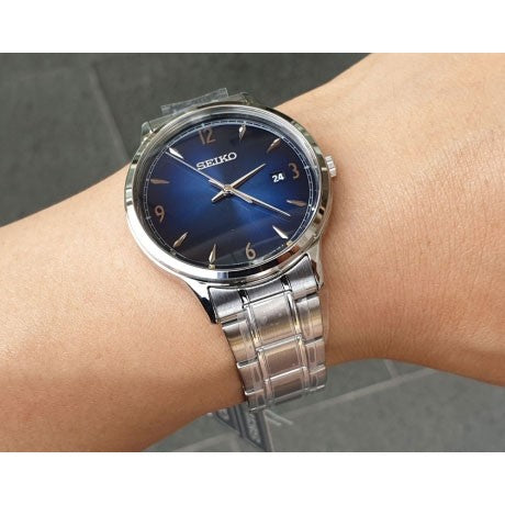 SEIKO Men’s Blue Dial Watch-SGEH89P1
