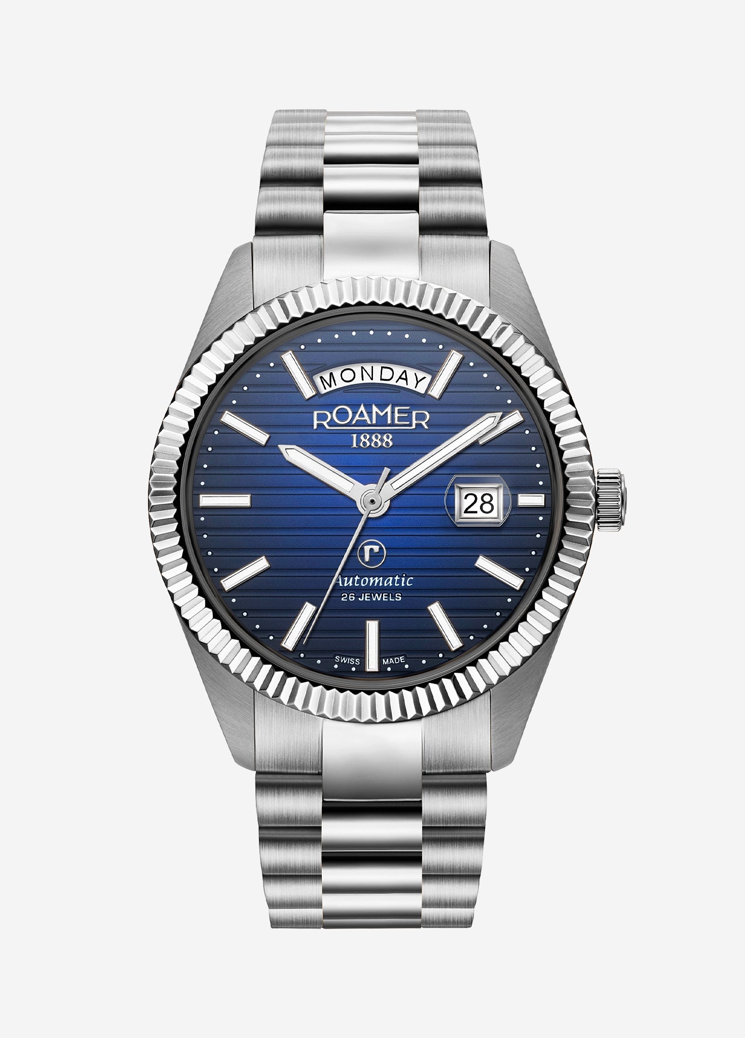 Roamer Primeline Daydate II Men's Automatic Watch 981666 41 45 50