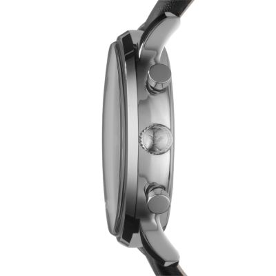Emporio Armani Men's Chronograph Black Leather Watch AR0397