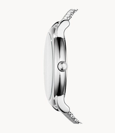 Emporio Armani Men’s Three-Hand Silver-Tone Stainless Steel Watch AR11069