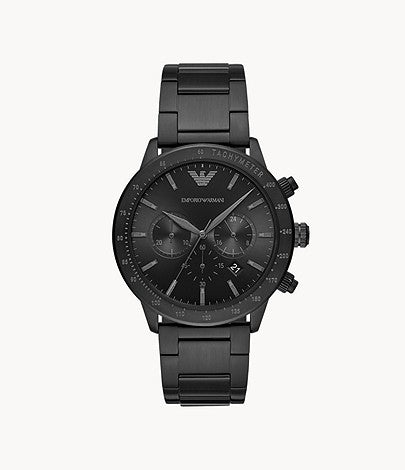 Emporio Armani AR11242 Men's Chronograph Black Steel Watch AR11242