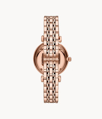 Emporio Armani AR11244 Two-Hand Rose Gold-Tone Steel Watch