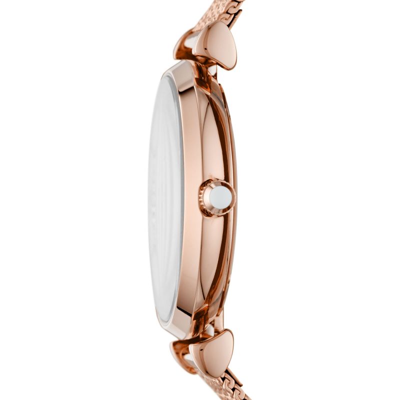 Emporio Armani AR11320 Ladies 32mm Rose Gold-Tone Stainless Steel Mesh Bracelet Watch
