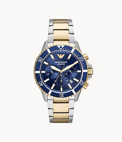 Emporio Armani AR11362 43mm Chronograph Blue Dial Mens Watch