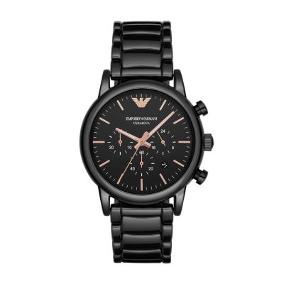 Emporio Armani Men's Chronograph Black Ceramic Watch AR1509