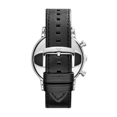 Emporio Armani Men's Chronograph Blue Leather Watch AR1828